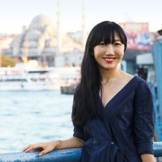 Woman standing in front of sea in Istanbul