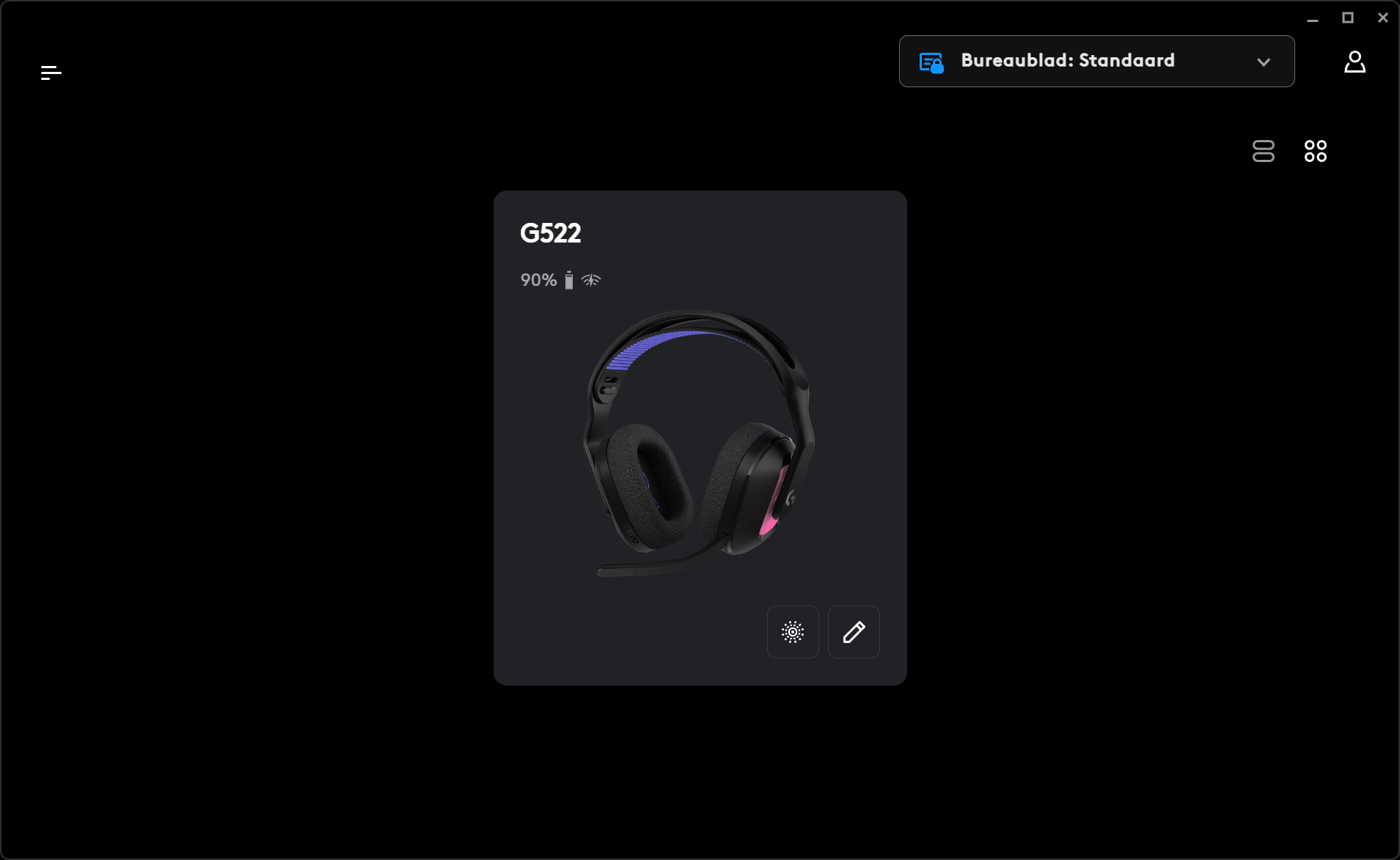Logitech G522 in de Logitech G Hub