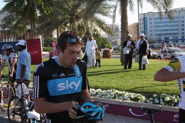 Alex Dowsett (Sky) in Doha ahead of the Tour of Qatar.
