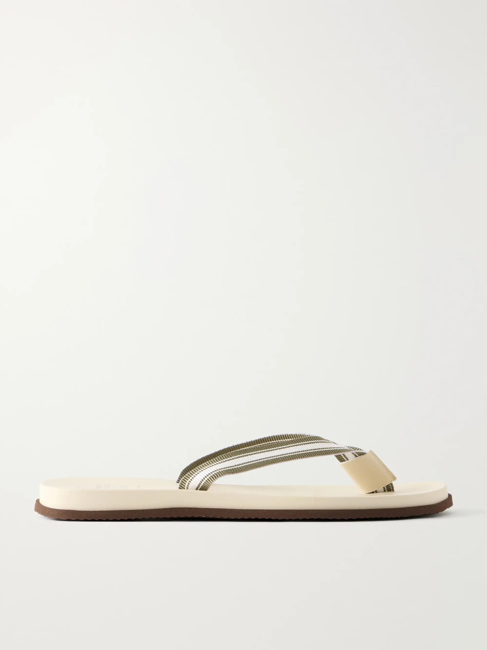 Striped Canvas Flip Flops