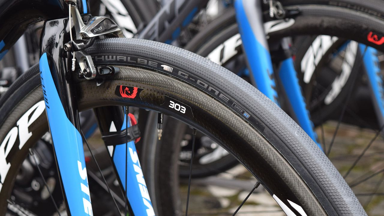 Wout Van Aert's Veranda's Willems-Crelan team use Schwalbe G-One tyres
