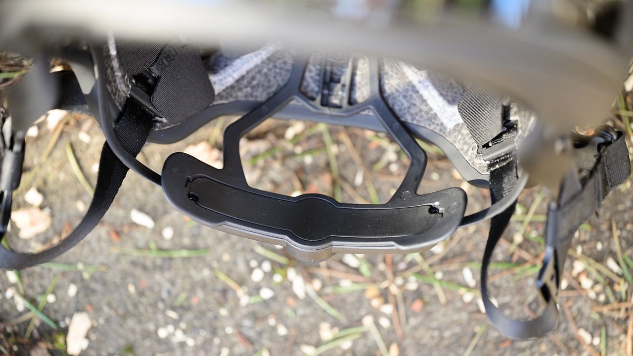 Sweet Protection Falconer 2Vi MIPS helmet inside of rear cradle