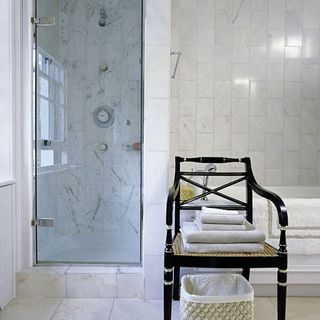 bathroom with shower area