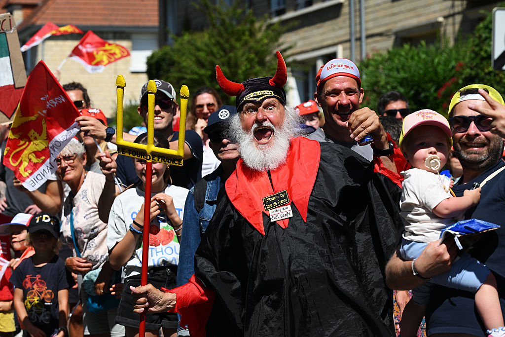 CAEN, FRANCE - JULY 09: Didi Senft of Germany (Devil - Didi Devil) prior to the 112th Tour de France, Stage 5 a 33km individual time trial stage from Caen to Caen / #UCIWT / on July 09, 2025 in Caen, France. (Photo by Dario Belingheri/Getty Images)