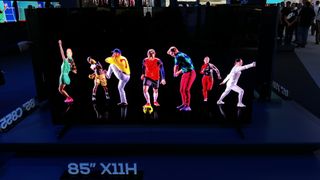 The TCL X11H showing sports people