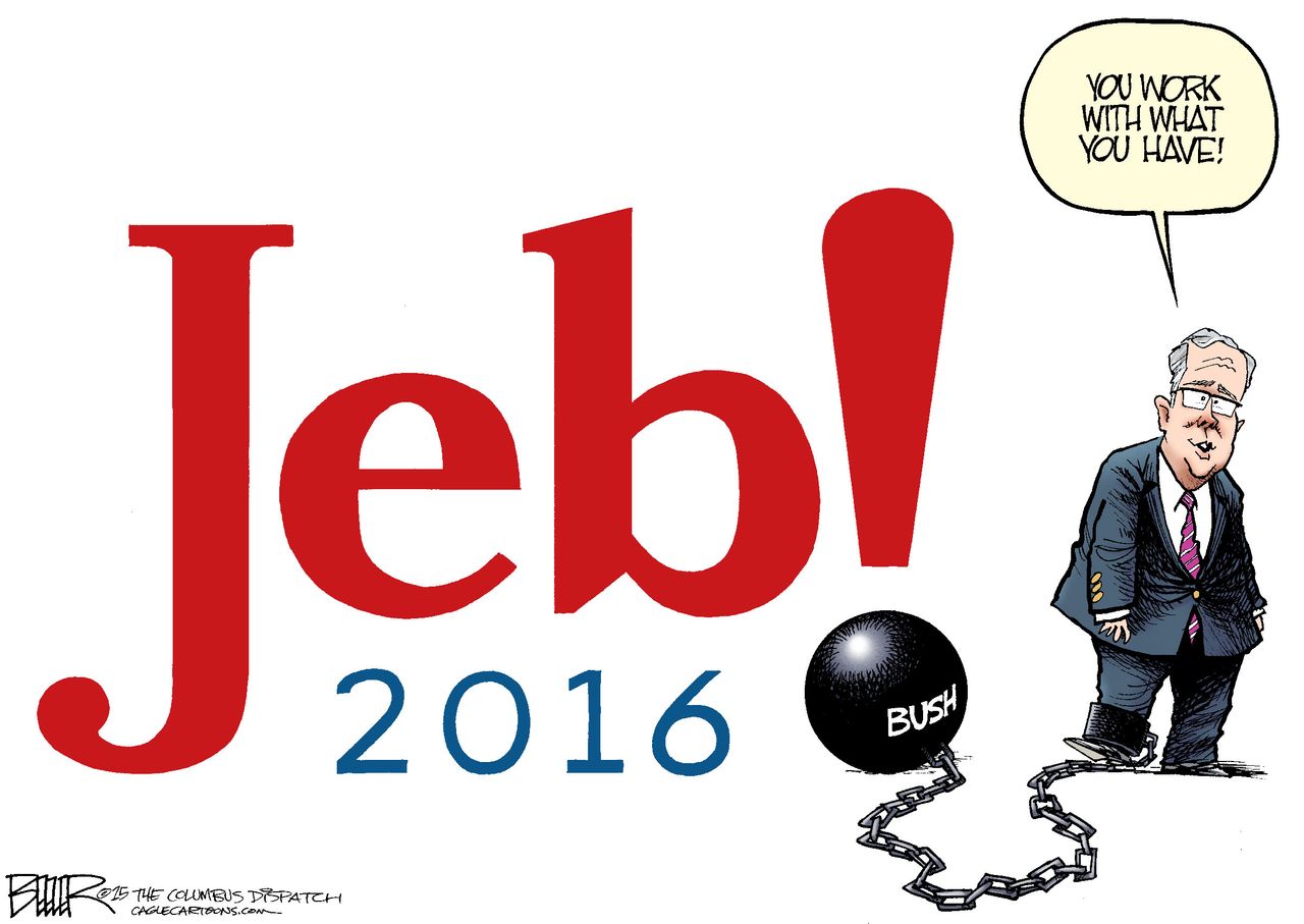 Political cartoon U.S. Jeb Bush 2016