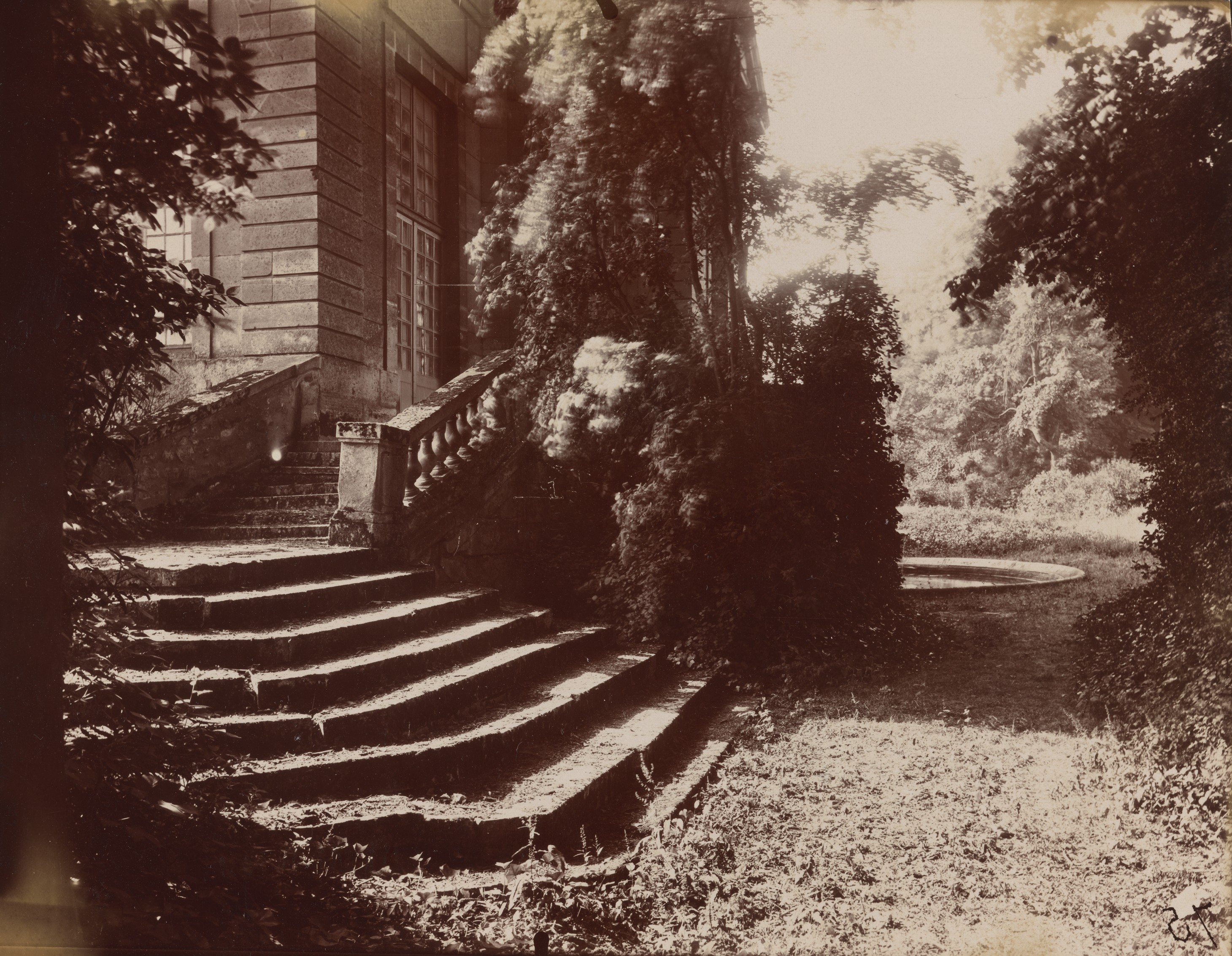 Entrance to house seen from garden.