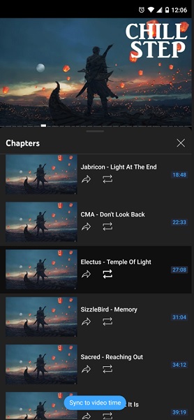 A look at the chapter looping feature on Youtube.