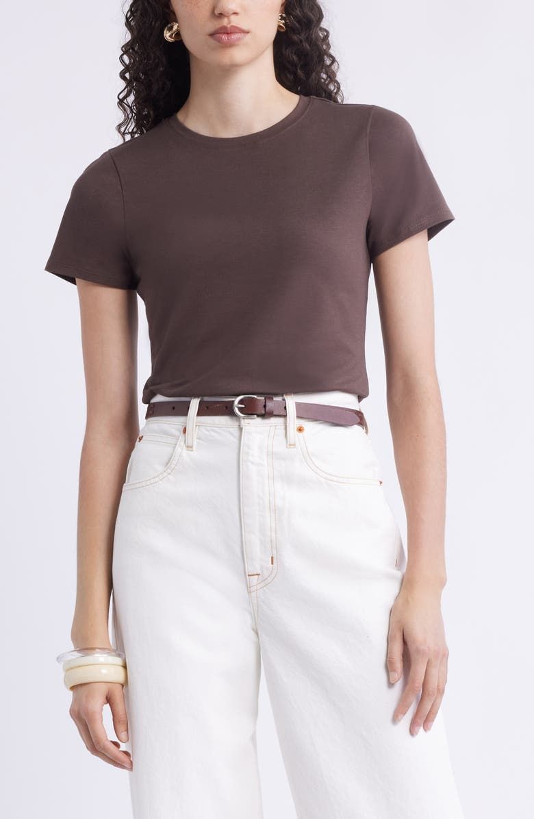 Pima Cotton Blend Crewneck T-Shirt