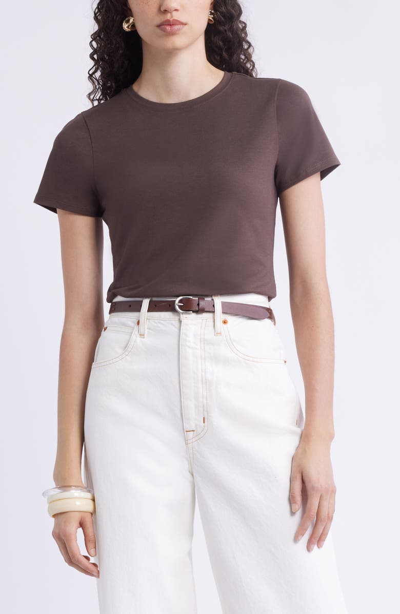 Pima Cotton Blend Crewneck T-Shirt