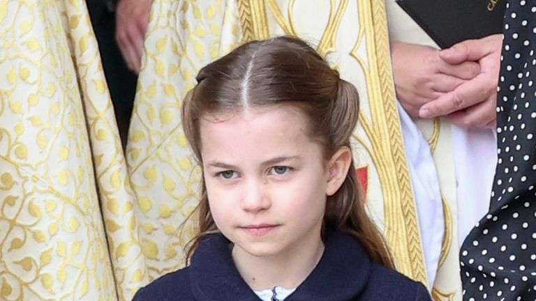 Princess Charlotte's adorable reaction to cameras at Prince Philip's memorial revealed 