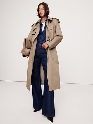 Trench Coat Clássico de Algodão