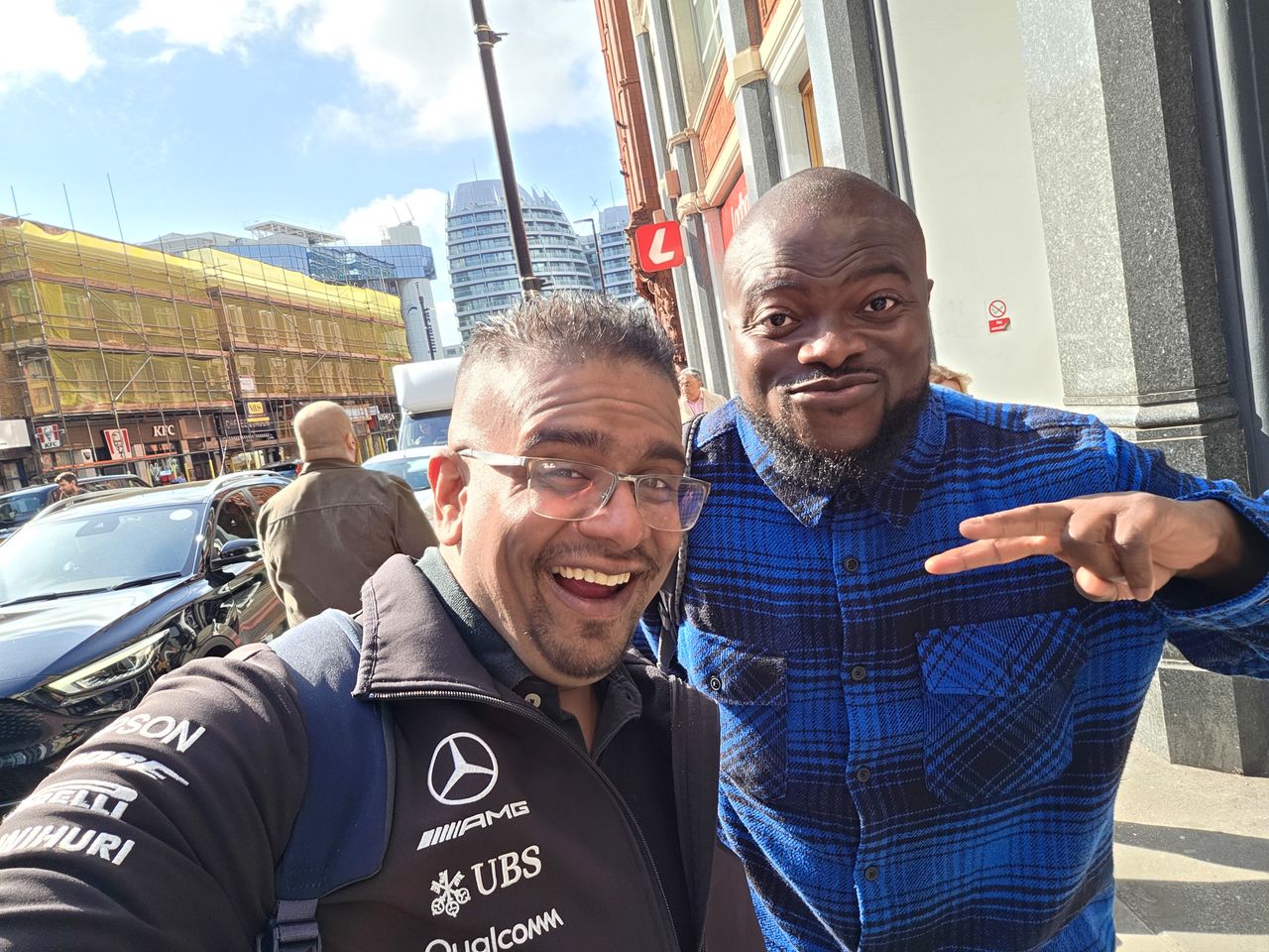 Selfie of Nirave Gondhia and Lover of Tech BA captured on the Galaxy S25 Edge