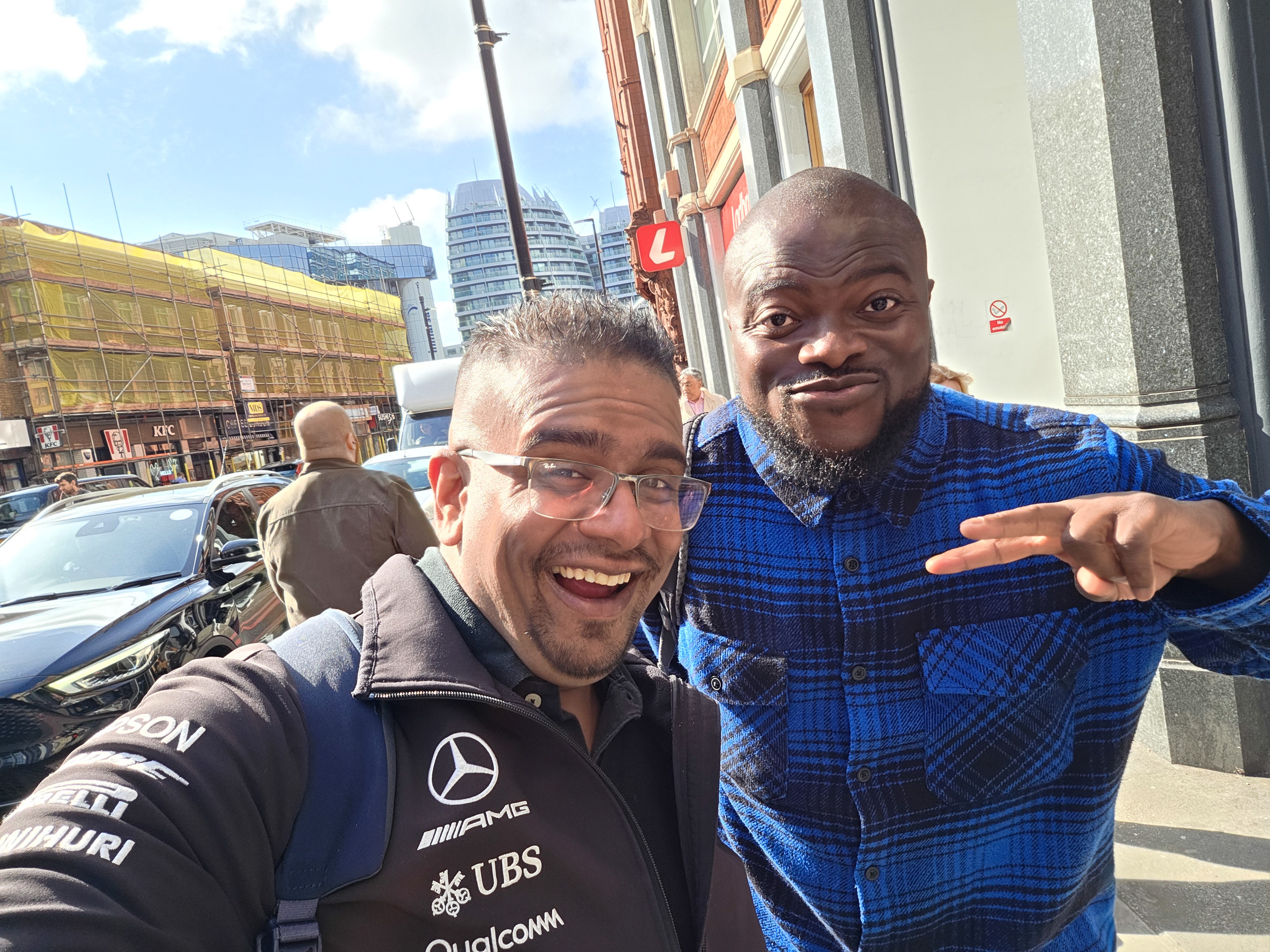 Selfie of Nirave Gondhia and Lover of Tech BA captured on the Galaxy S25 Edge
