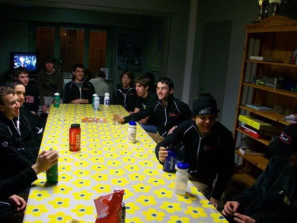 Jeremy Powers came over to talk and hang out. A lot of the juniors got to ask him questions about being a pro 'cross racer.