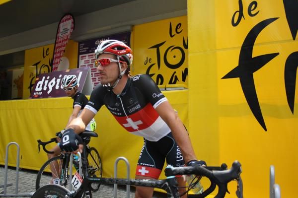 Fabian Cancellara (Leopard Trek) stretches out at the start