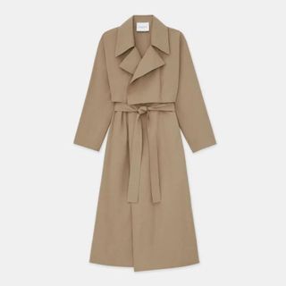 LaFayette148 Cotton Twill Convertible Trench Coat