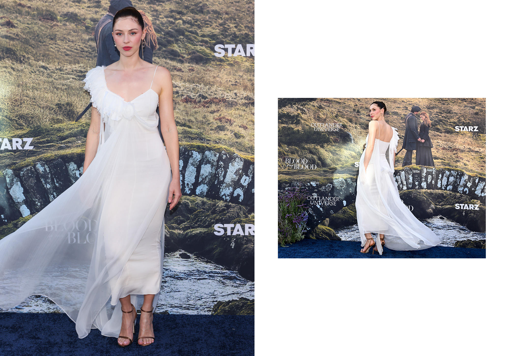 Hermione Corfield attends the premiere of "Outlander: Blood Of My Blood" at the DGA Theater Complex on July 28, 2025 in Los Angeles, California.
