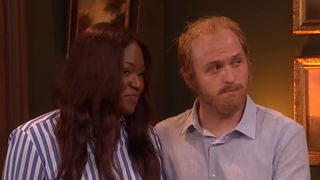 Comedians dress as Prince Harry and Meghan Markle on SNL UK.