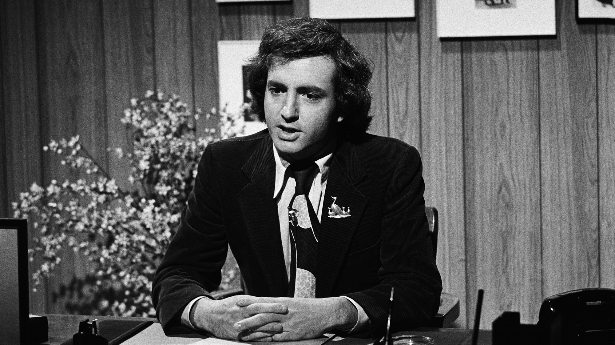 Lorne Michaels during &quot;The New Beatles Offer&quot; skit on May 22, 1976