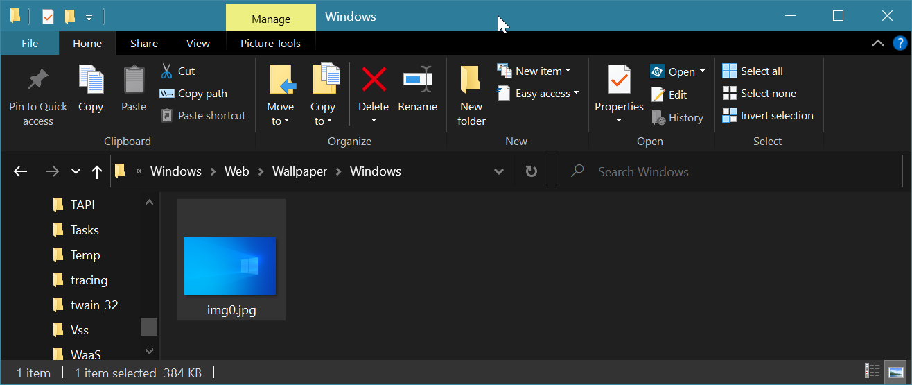 location of Windows 10 wallpaper