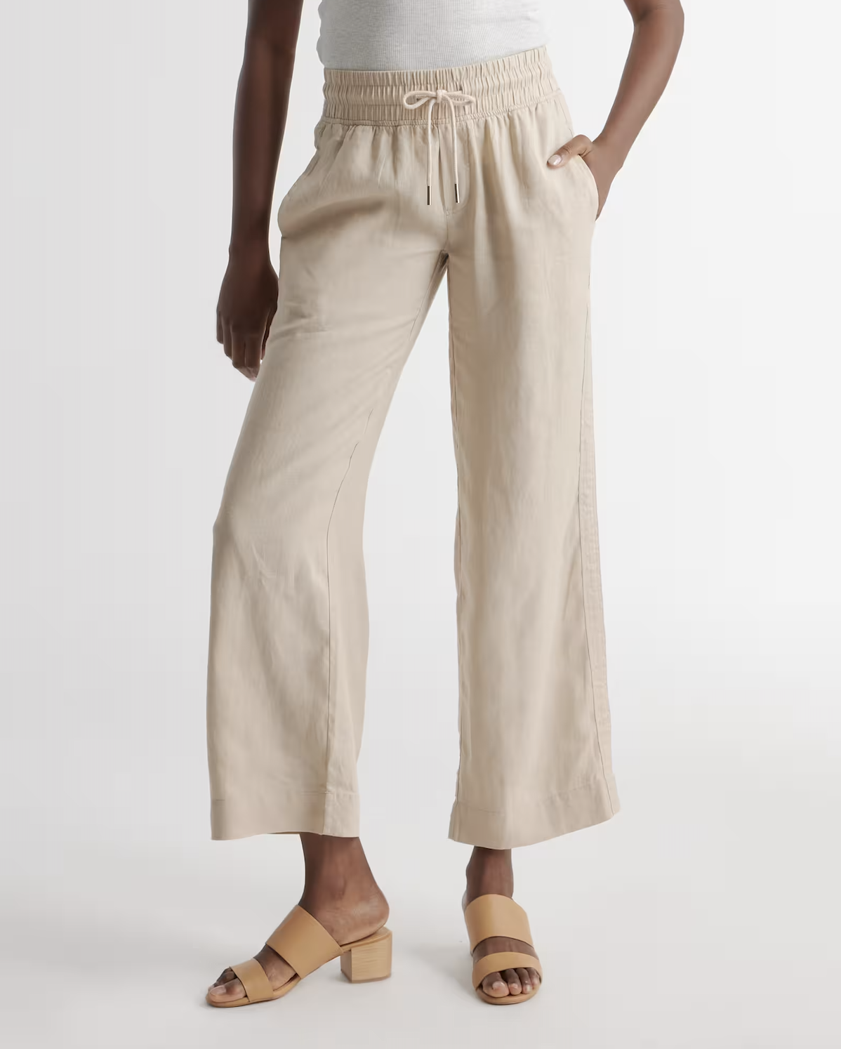 100% European Linen Wide Leg Pants