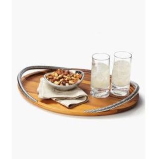 Braided handle serving tray
