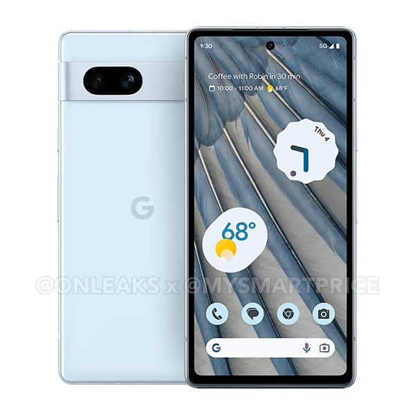 Leaked render of the blue Pixel 7a