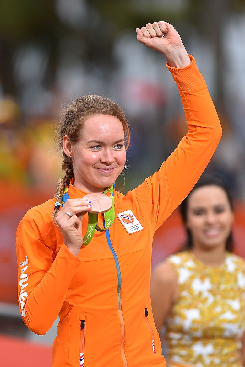 Anna van der Breggen (Netherlands) added bronze in the TT to gold in the road race