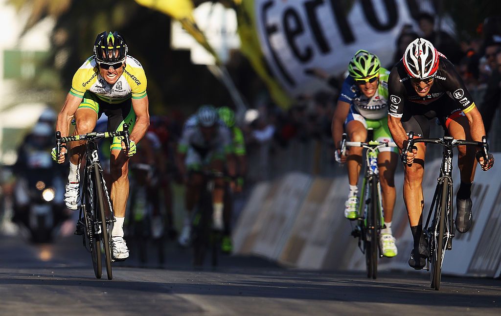 during the 2012 Milan Sanremo cycle race on March 17, 2012 in Sanremo, Italy.