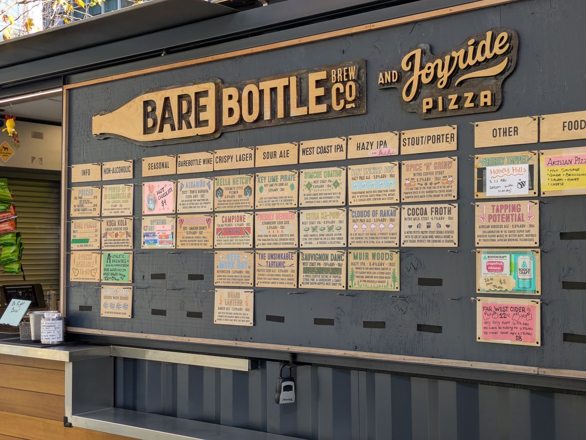 Beer menu at 2x zoom by Pixel 8a