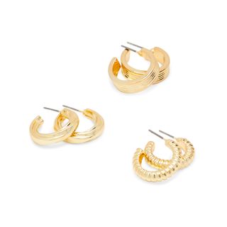 Primark 14k gold jewelry twisted hoop earrings
