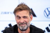 Jurgen Klopp at his first press conference as Germany boss