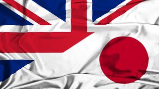 The UK and Japanese flags merged 