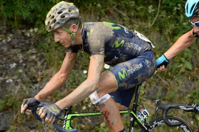 A muddy Adriano Malori looks forward to the time trial