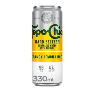 Topo Chico seltzer alcoholic drink in a can with low calories