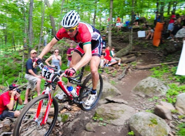 Sid Taberlay (Sho-Air/Specialized) lost contact with the leaders on lap one.