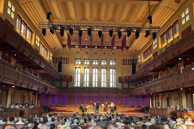 The Boston Symphony Orchestra at the Tanglewood Lawn.