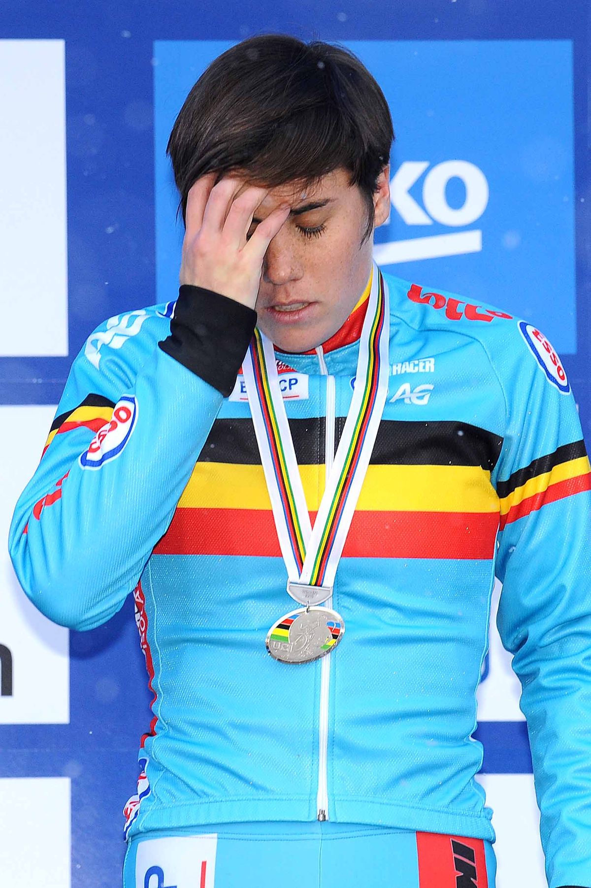 A dejected looking Sanne Cant