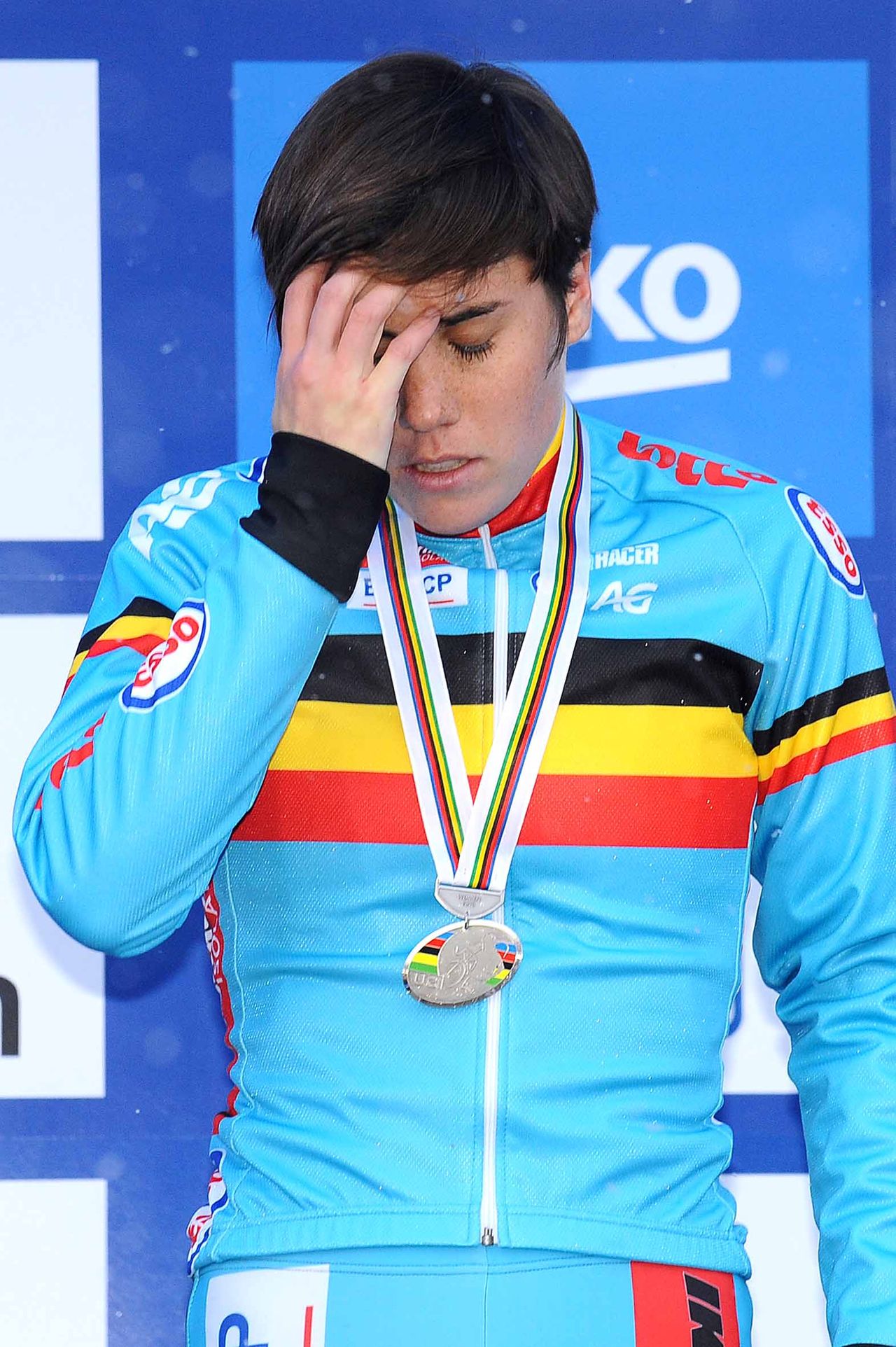 A dejected looking Sanne Cant