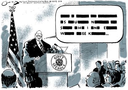 Political cartoon U.S. government NSA CIA