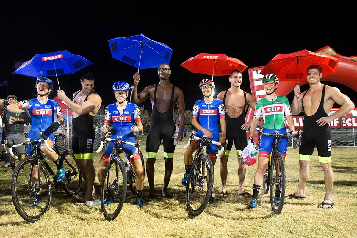 The Clif team at the start of CrossVegas.