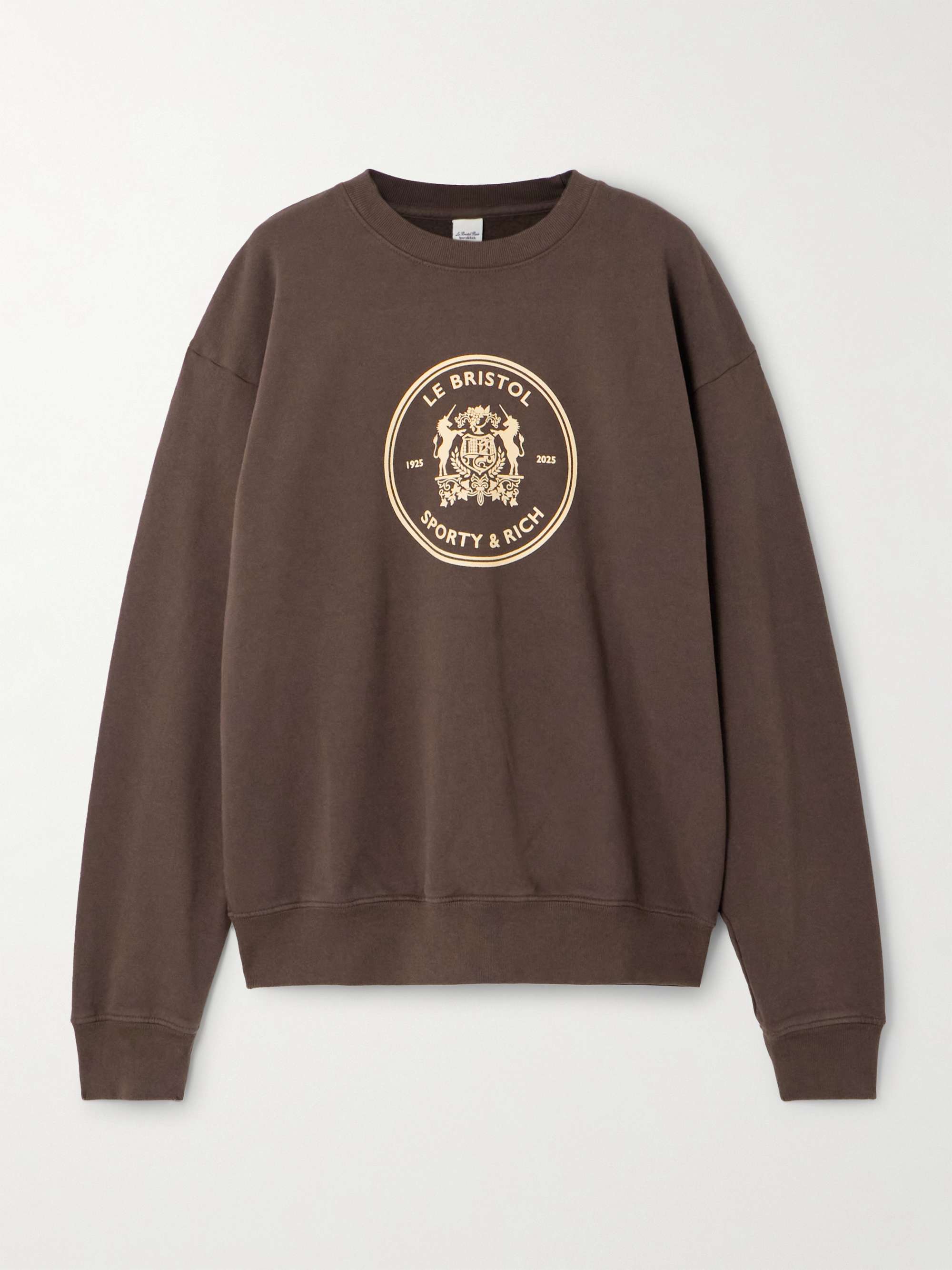 + Le Bristol Paris Crest Printed Cotton-Jersey Sweatshirt