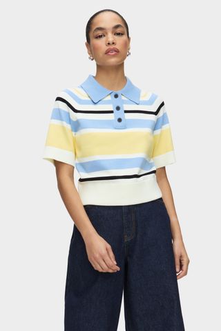 Emmet Striped Knitted Polo