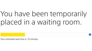 A screenshot of a virtual queue at PS Direct