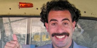 Borat (Sacha Baron Cohen) gives a thumbs up in 'Borat 2'