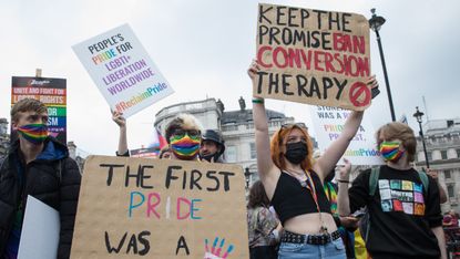 LGBTQ+ protesters
