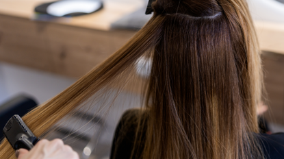 women getting keratin treatment