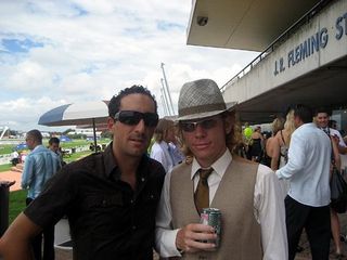 Wilson (l) and Hop at the races.