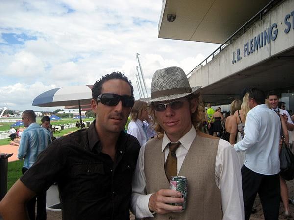 Wilson (l) and Hop and at the races